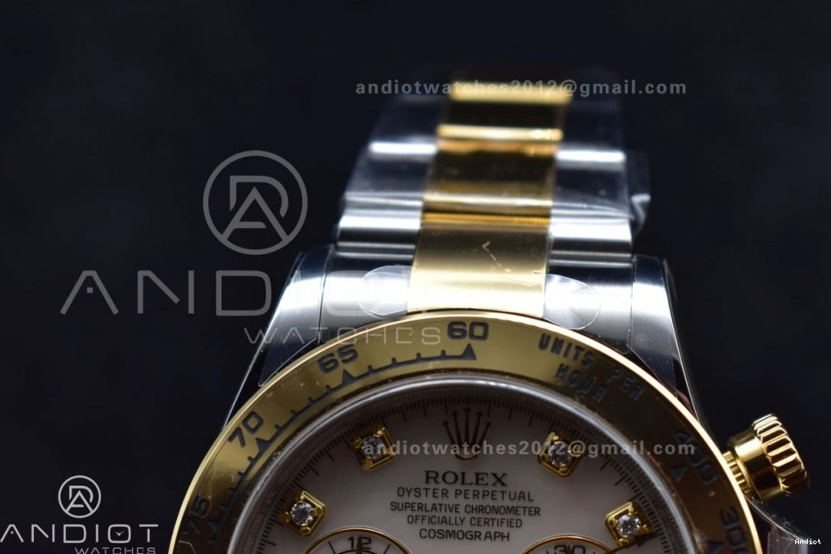Diamond V YG Of Edition Clean Pearl Mother 116503 Dial on 740 SS White 1:1 SA4130 NewStyle Best Bracelet Daytona 0718